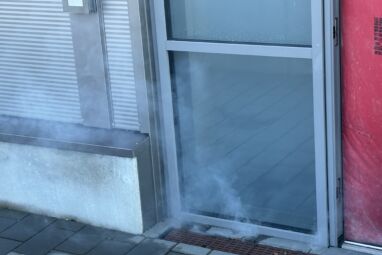 Luftdurchlässigkeitsmessung Neubau Produktionsgebäude Oerlikon in Bisingen